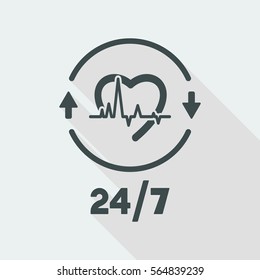 Steady medical assistance service - Vector web icon