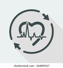 Steady medical assistance service - Vector web icon