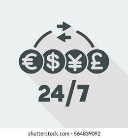 Steady money transfer service - Vector web icon