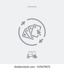 Steady online poker gaming - Vector web icon