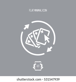 Steady online poker gaming - Vector web icon