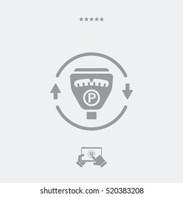 Steady parking service 24/7 - Vector web icon