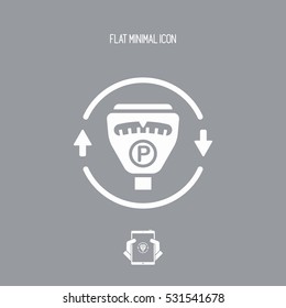 Steady parking service 24/7 - Vector web icon