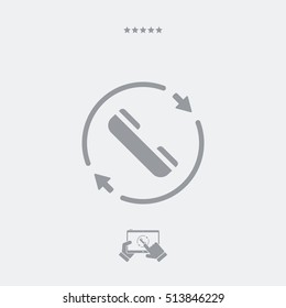 Steady phone support - Vector web icon