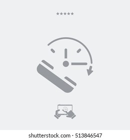 Steady phone support - Vector web icon