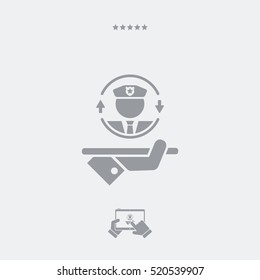 Steady police protection - Vector web icon
