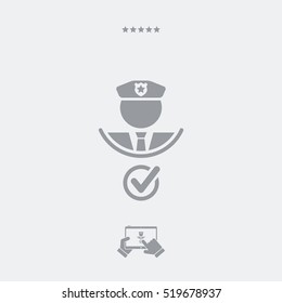 Steady police and security service - Vector web icon