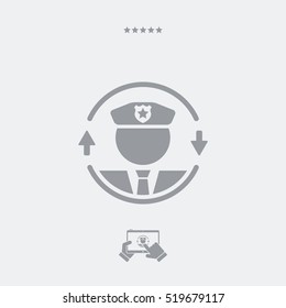 Steady police and security service - Vector web icon
