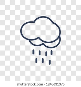 steady rain icon. Trendy linear steady rain logo concept on transparent background from Weather collection