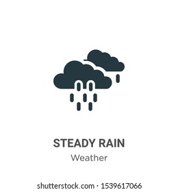 Steady rain vector icon on white background. Flat vector steady rain icon symbol sign from modern weather collection for mobile concept and web apps design.