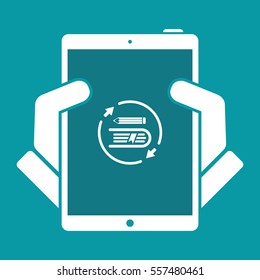 Steady school support - Vector web icon