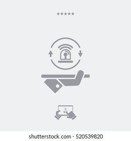 Steady security services - Vector web icon