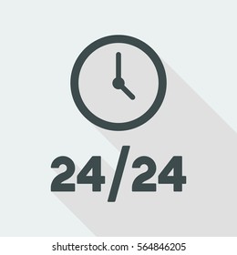 Steady services 24/24 - Vector web icon