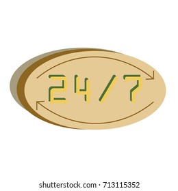 Steady Services 24/7 .Vector illustration.