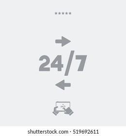 Steady services 24/7 - Vector web icon