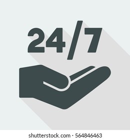 Steady services 24/7 - Vector web icon