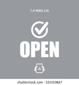 Steady shopping services 24/7 - Vector web icon