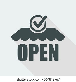 Steady shopping services 24/7 - Vector web icon
