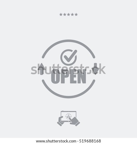 Steady shopping services 24/7 - Vector web icon
