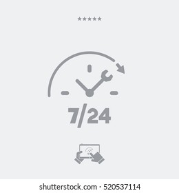 Steady technical assistance services - Vector web icon
