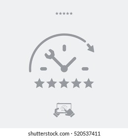 Steady technical assistance services - Vector web icon