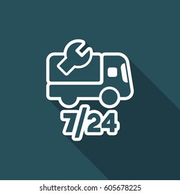 Steady truck assistance center - Vector web icon