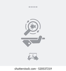Steady virus cleaning services - Vector web icon