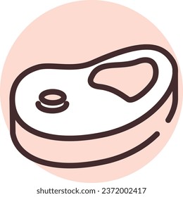 alergia al filete, ilustración o icono, vector sobre fondo blanco.