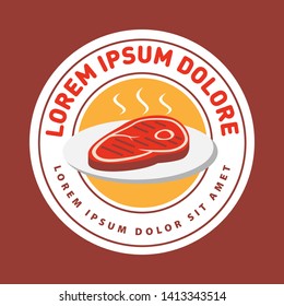 Steak bar logo. Restaurant logo design concept. Menu cuisine logo template