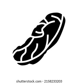 steak beef glyph icon vector. steak beef sign. isolated contour symbol black illustration