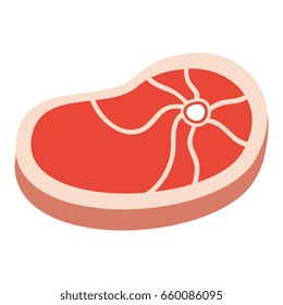 steak beef isolated icon