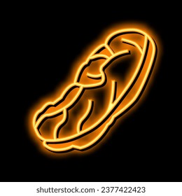 Steak Rindfleisch Neon Leuchtzeichen Vektor. Steak-Rind-Illustration