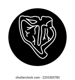 Steak beef porterhouse color line icon. Cutting meat. Pictogram for web page, mobile app, promo.