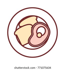 steak and bread icon