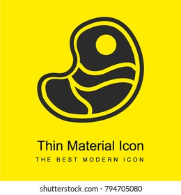 Steak bright yellow material minimal icon or logo design