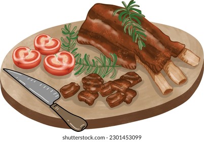 steak, camping, food, roast beef, hang out

