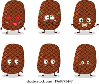 Steak cartoon in character with nope expression