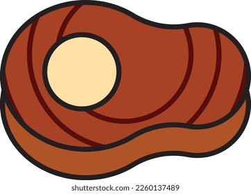 Steak  color line icon, perfect use for website, design, pattern, etc.