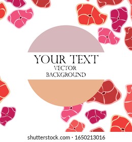 Steak. The concept of fresh meat. Vector background.