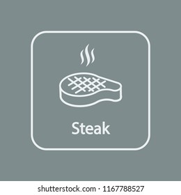 Steak Design Icon Vector Illustration on gray background