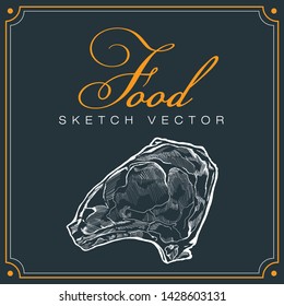 Steak drawing Food Sketch Vector