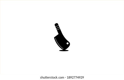 Emblema de carne. El cuchillo corta la carne