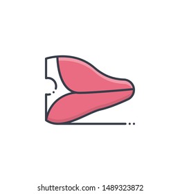 Steak Filled outline vector illustration. Food & Drinks style icon.
