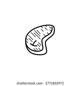 steak, food icon vector illustration