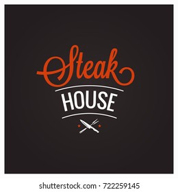 steak grill bbq logo design background