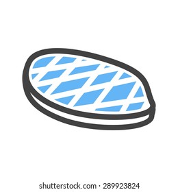 Steak, grill, grilled icon vector image. Can also be used for eatables, food and drinks. Suitable for use on web apps, mobile apps and print media