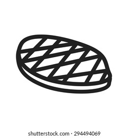 Steak, grill, grilled icon vector image. Can also be used for eatables, food and drinks. Suitable for use on web apps, mobile apps and print media
