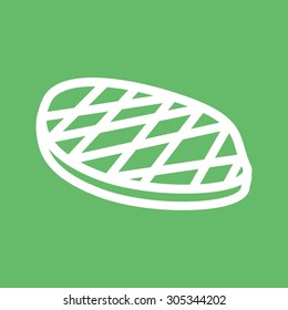 Steak, grill, grilled icon vector image. Can also be used for eatables, food and drinks. Suitable for use on web apps, mobile apps and print media