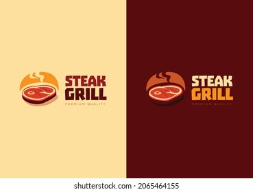 steak grill meat restaurant logo