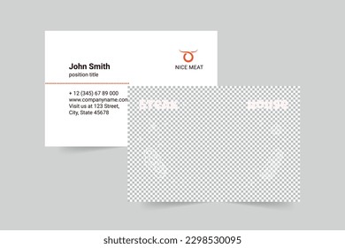 Steak House business card template. A clean, modern, and high-quality design business card vector design. Editable and customize template business card
